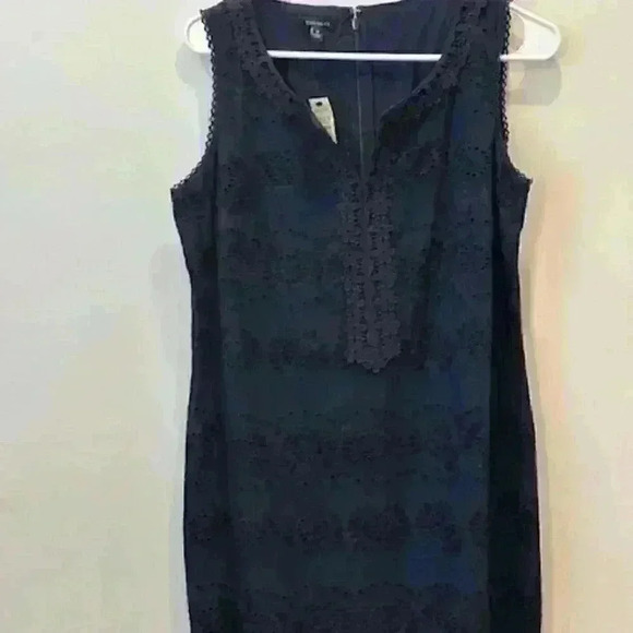 NWT! Talbots Women's Floral Eyelet Embroidered Sheath A-line Dress - Size 8 - Picture 2 of 13